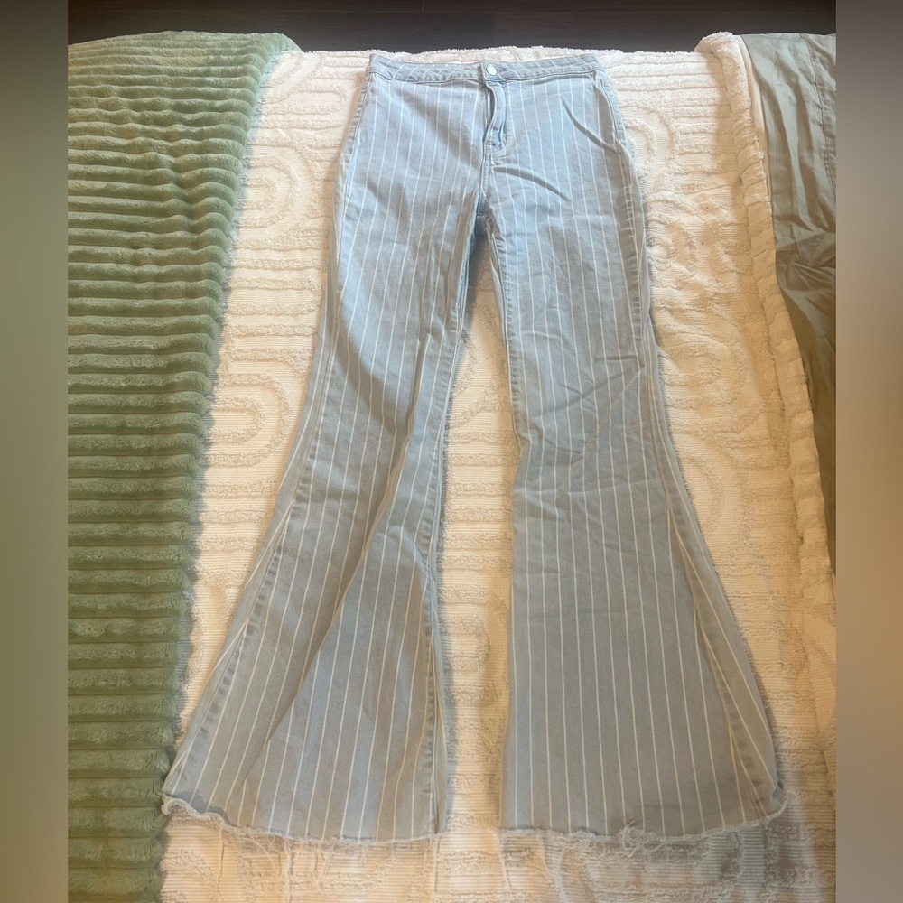 Cello Striped Flare Jeans - Picture 2 of 4